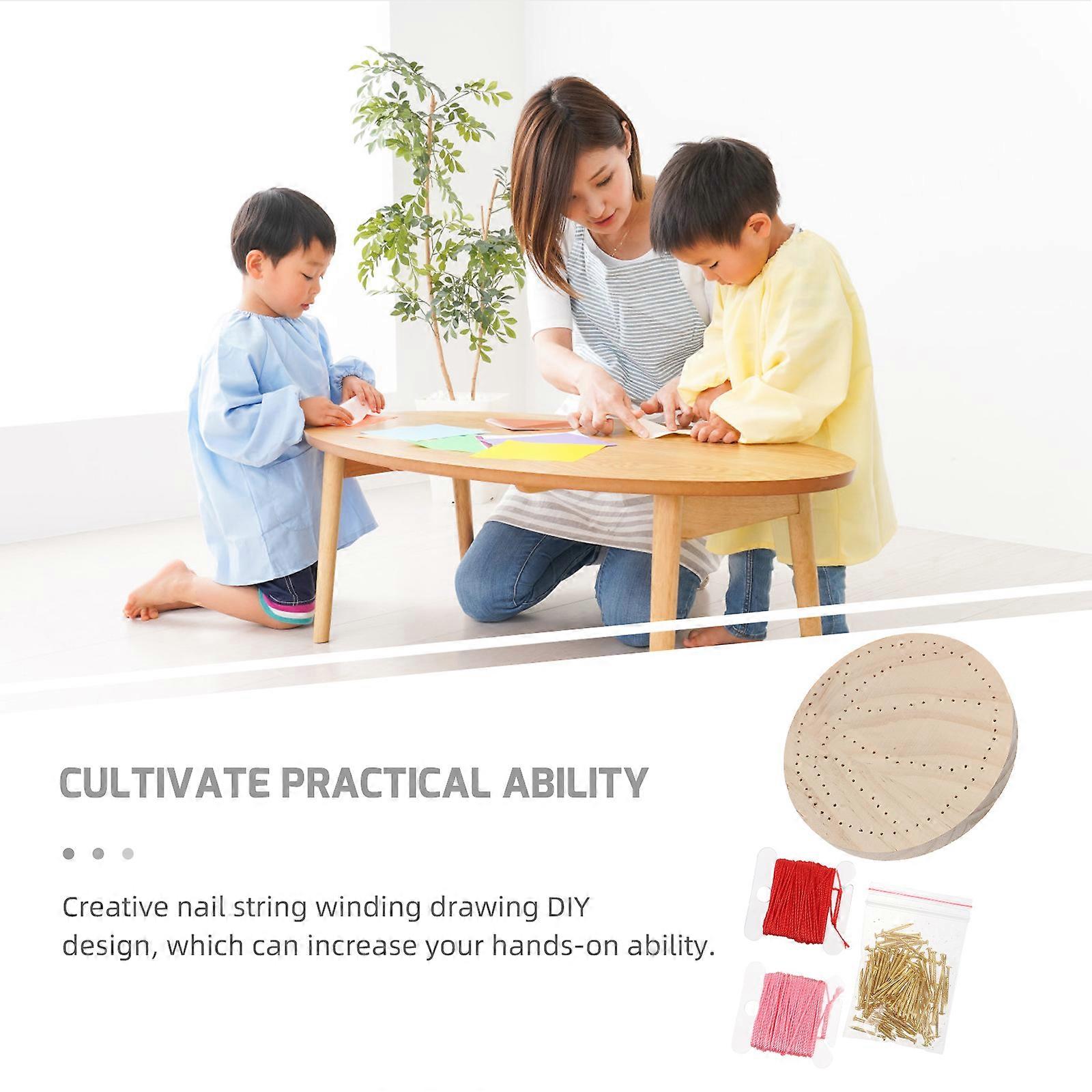 1 Set DIY Nail Winding String Drawing Material Festival DIY String Art ...