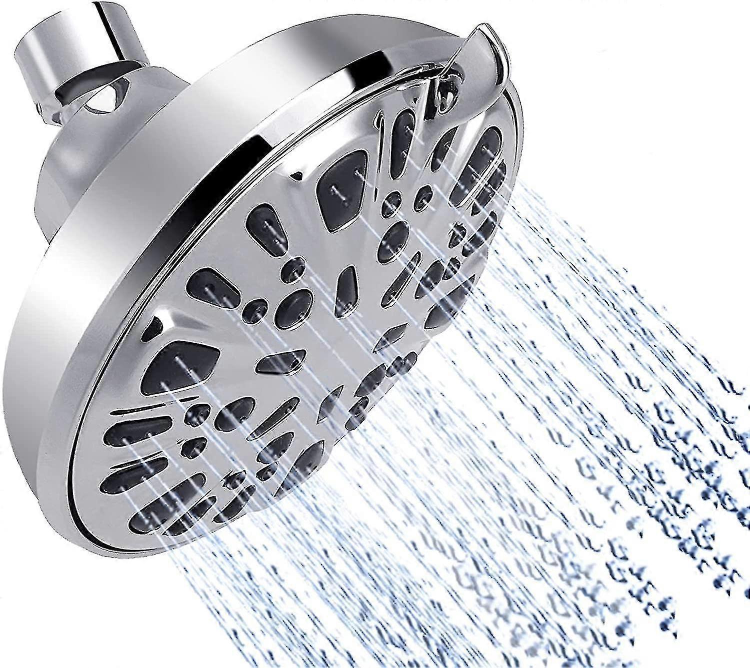 Shower Head, Fixed High Pressurized Bathroom Water Saving Shower Head, 9 Shower Modes With Adjustable Water Pressure, 360 Swivel (overhead