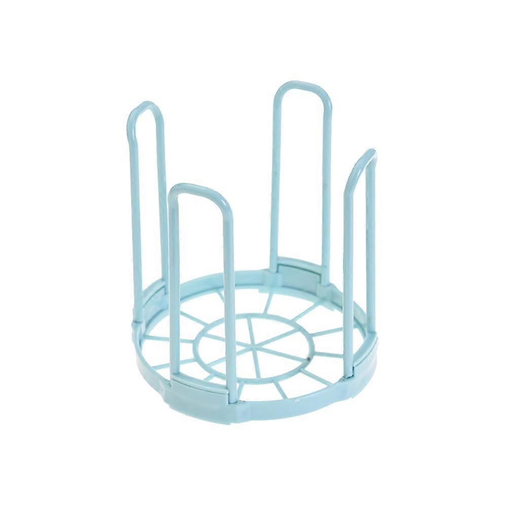 Bowl Rack Organizer Plastic Dish Drying Display Rack Non-slip Drainer for Stacking and Draining Bowls(Blue)