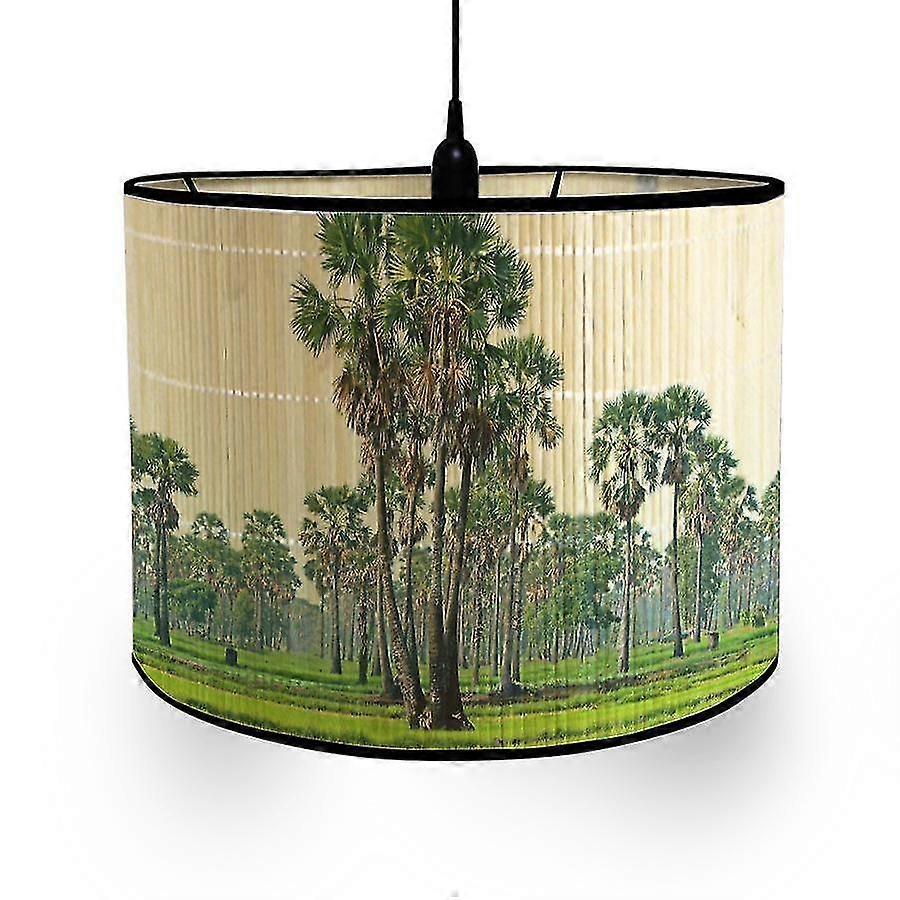 Bamboo Lamp Shade Table Lamp Cover, Without Plug In Cord