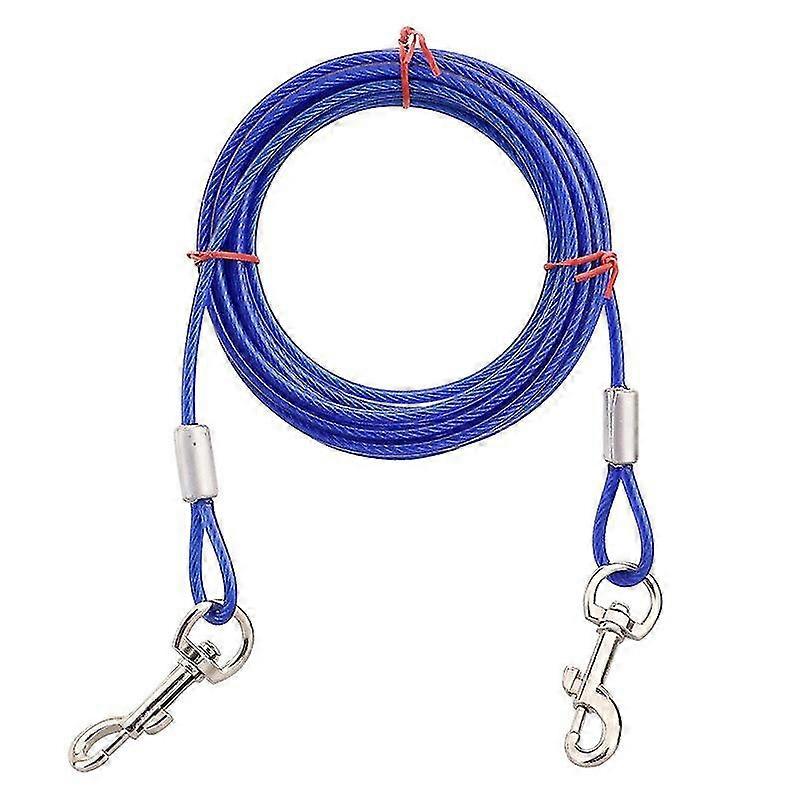 مزدوج النهاية واحد مع اثنين من سلاسل الحديد حبال أسلاك الفولاذ كلبين المقود الحيوانات الأليفة الكلب طوق تسخير الملحقات اللوازم