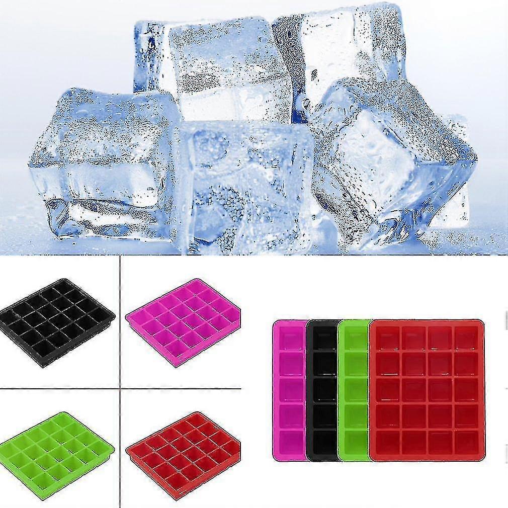 20 Cavity Large Cube Ice Pudding Jelly Maker Mold Mould Tray Silicone Tool
