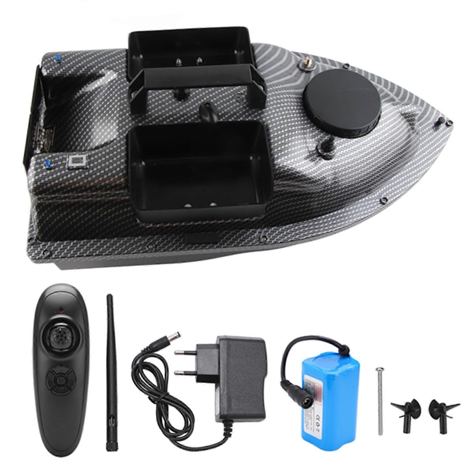 V08 500m Wireless Fishing Nesting Nachtlicht Futterboot mit 3 Köderbehältern 100?240V EU