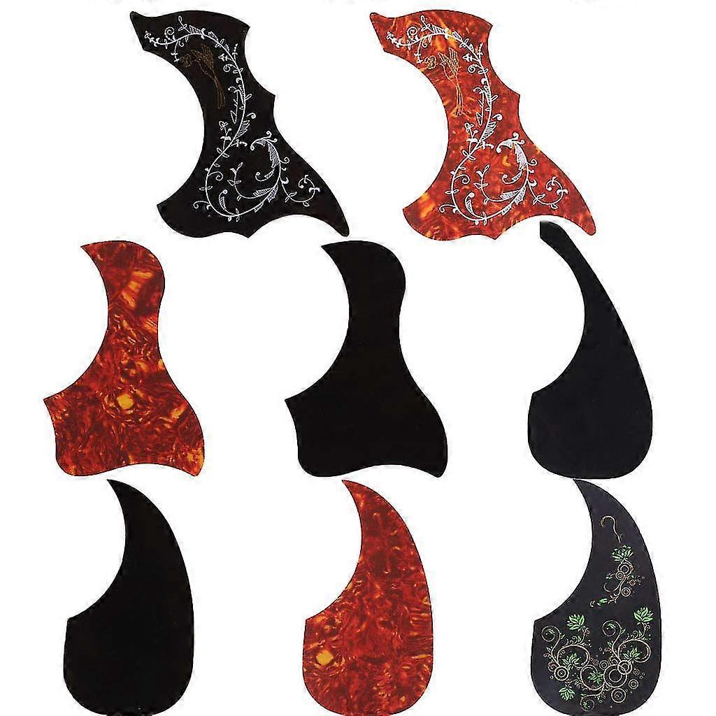 8 Pack Gitara akustyczna Pickguard Samoprzylepny koliber i gitara w kształcie wody Pickguard do 40-calowej 41-calowej gitary