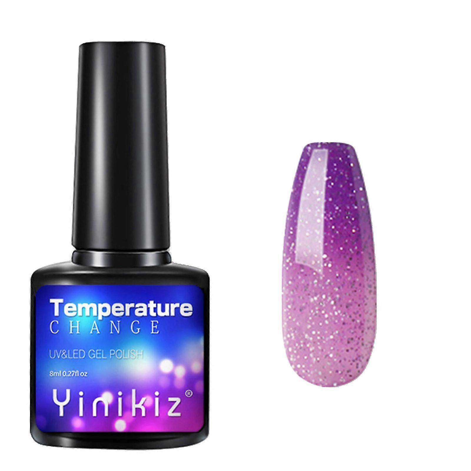 Temperature Change Nail Glue Gradient Phototherapy Nail Polish Glue Tool 8ml