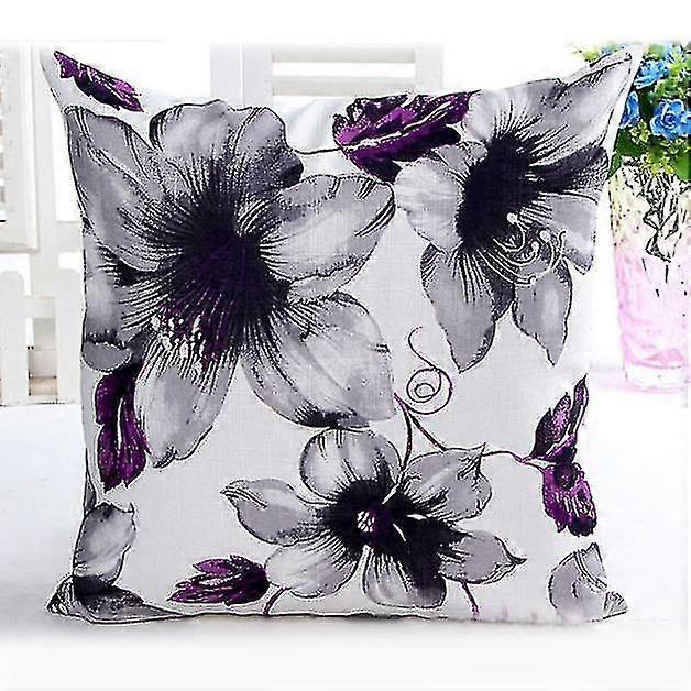 Flowers Pattern Sofa Bed Home Decor Pillow Case Cushion Cover Pp
