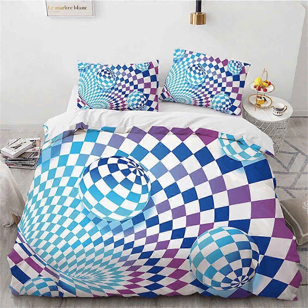 v5398 Lakens Vortex Gaten Soft Doona Dekbedovertrek Set Maat Lakens IU5398