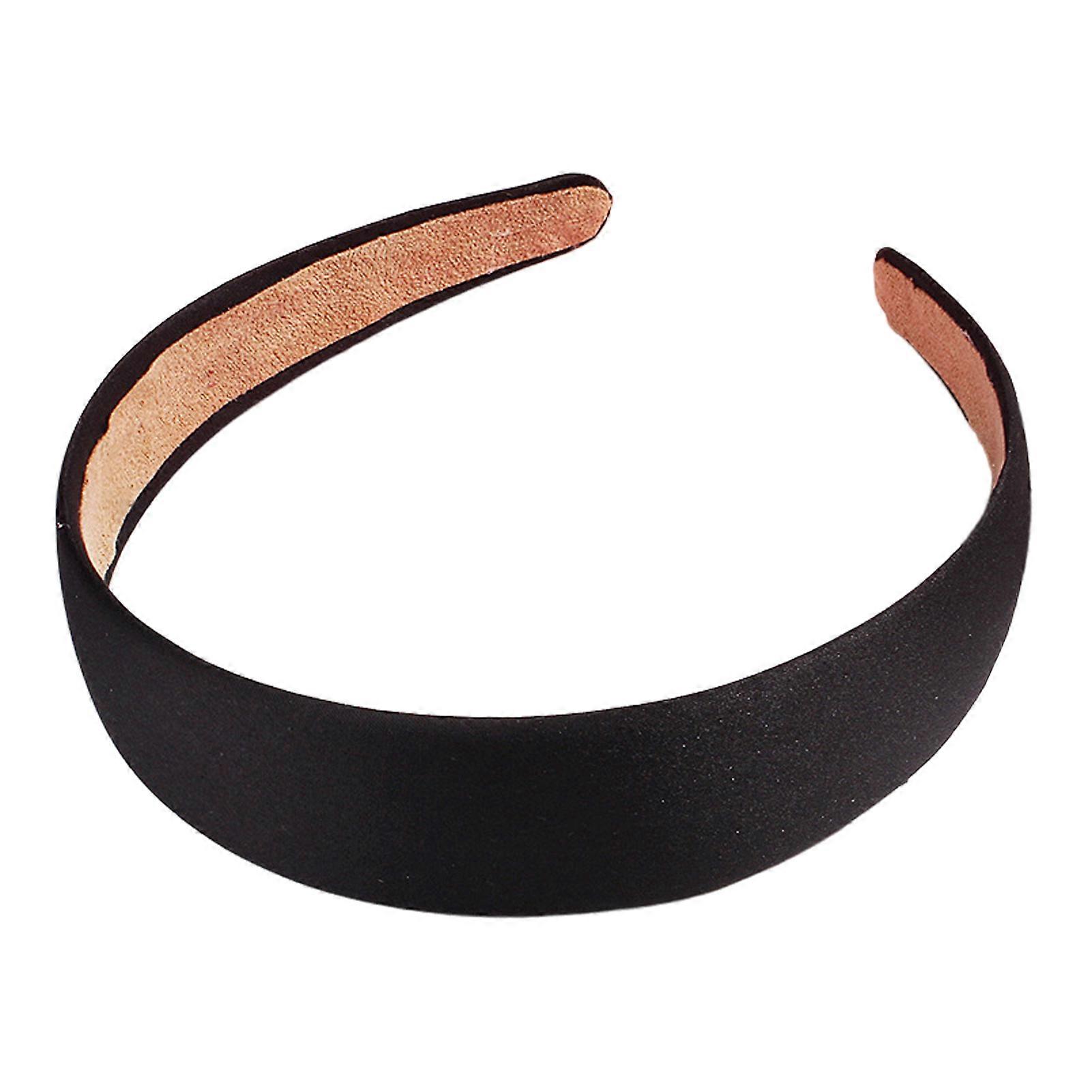 Faixa de cabelo de 3 cm de largura, faixa de cabelo em tecido de cor sólida, faixa de cabelo com toque suave, acessórios versáteis para cabelo