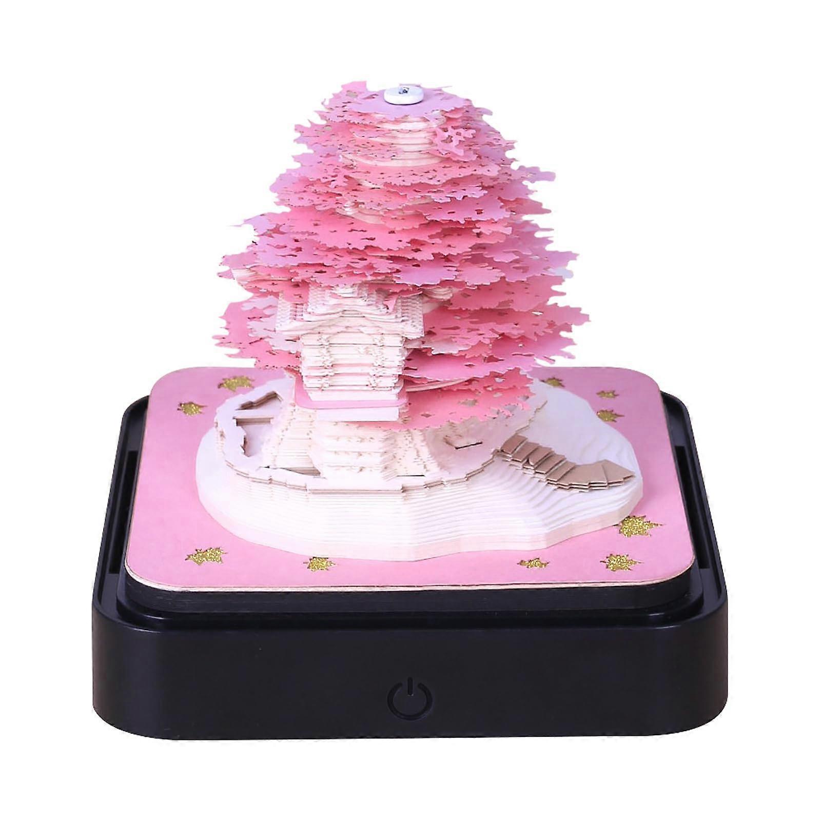 3D Memo Pad, Creative Paper Art, Romantic Tree House Desktop Decoration