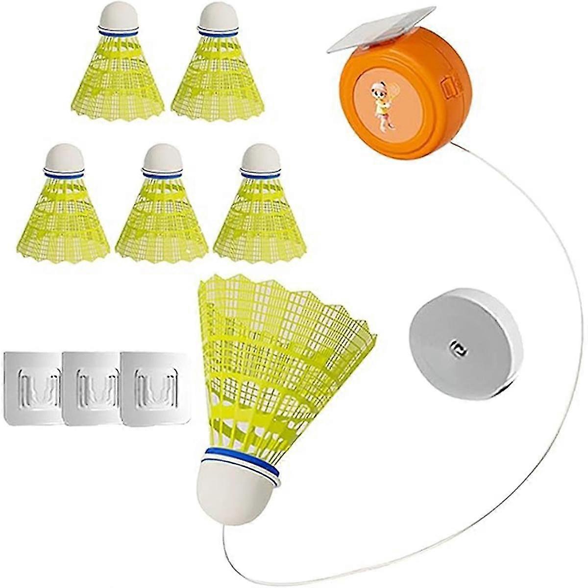 Badminton Training Tool, Badminton Rebound Trainer Elastic Badminton Trainer Set Portable Badminton