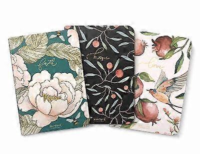 GraceLaced Quaderni Foderati Set di 3 Fede Speranza Amore