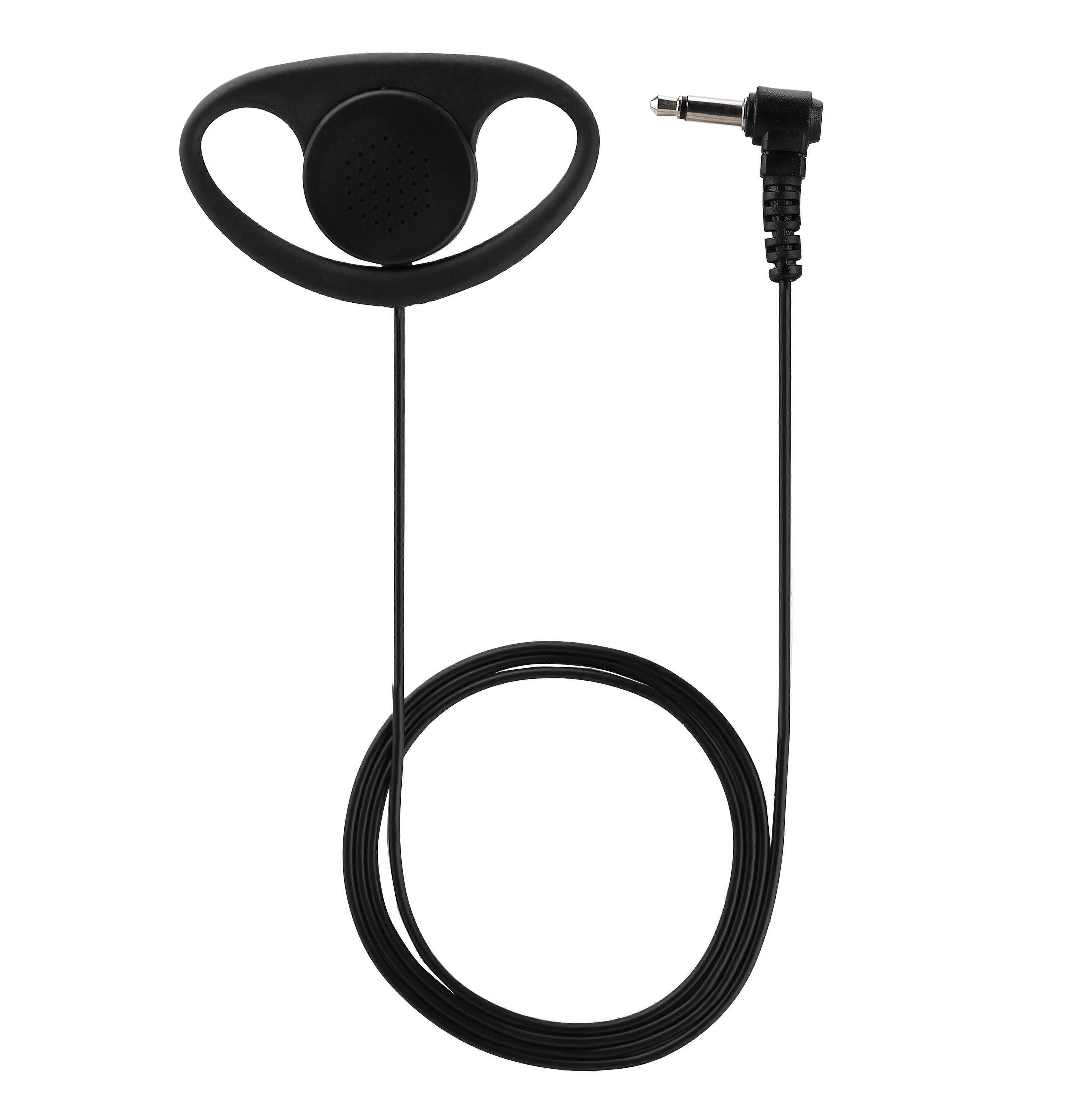 3.5mm Elbow Plug Single Ear D-Shape Earhook Earpiece Headset For Two Way Radio