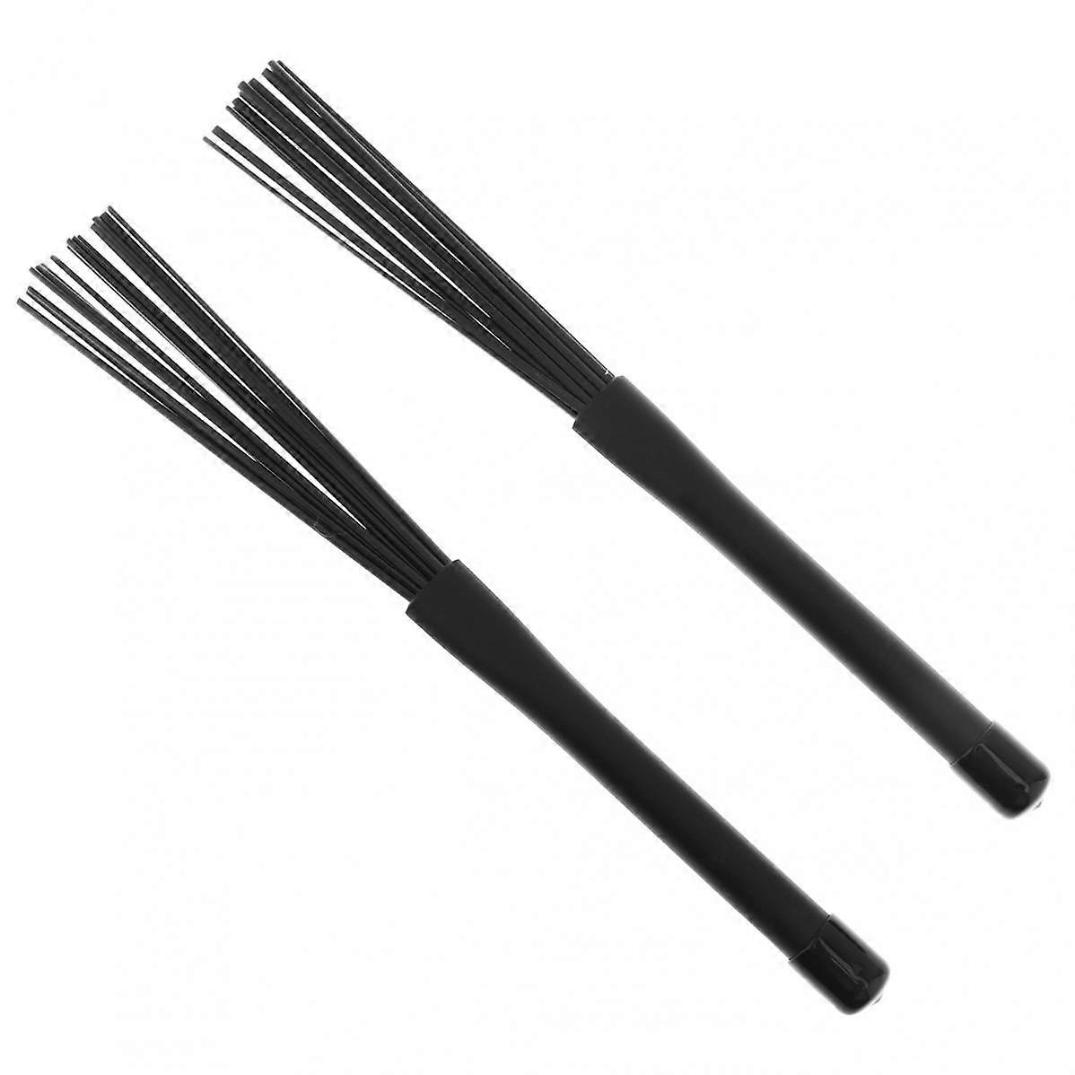 1 Pair Jazz Drum Brushes Sticks with Rubber Handles