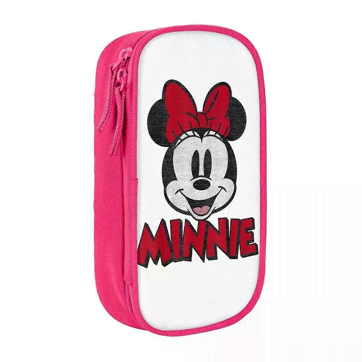 x619 Fun Mickey And Friends Pencil Case Minnie Mouse Pencilcases Pen Kids Large Storage Bag Office Gift Stationery ffxz619