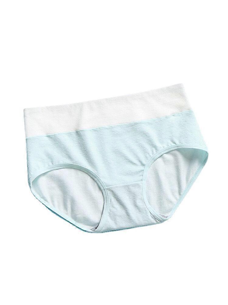 Women's High Waist Stripe Cotton Panties With Wide Waistband
