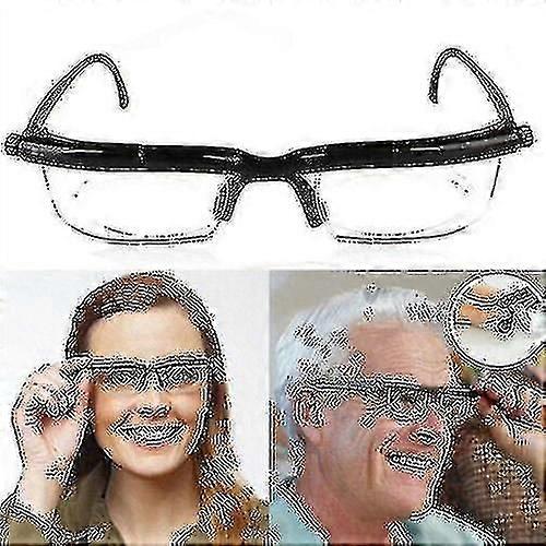 2024 Adjustable Eye Glasses Dial Vision Variable Focus Eyewear Distance Reading WWV [WO