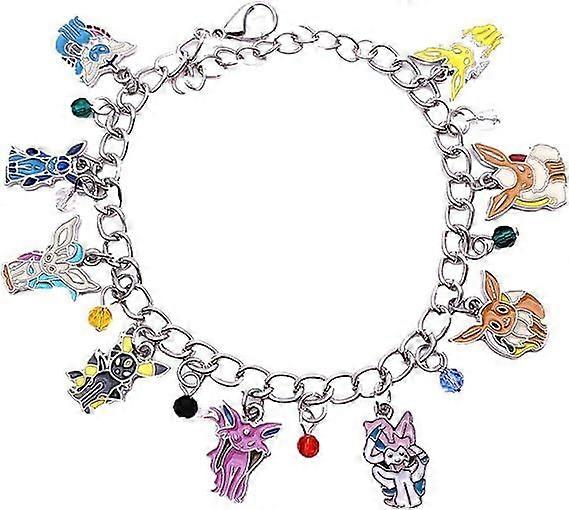 Eevee Evolutions Charm Braccialetto Regali per Ragazza Donna