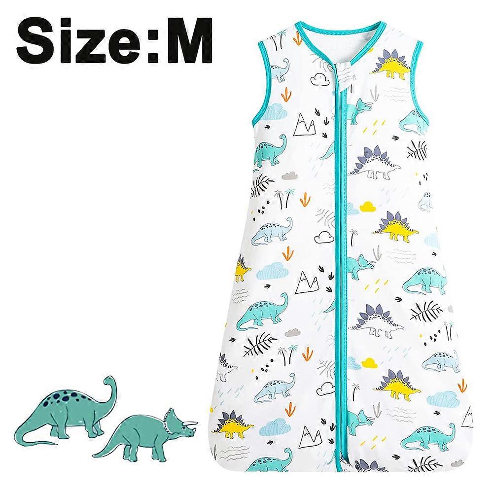 Cobertor vestível de bebê de algodão respirável com zíper bidirecional, saco de dormir sem mangas leve e super macio