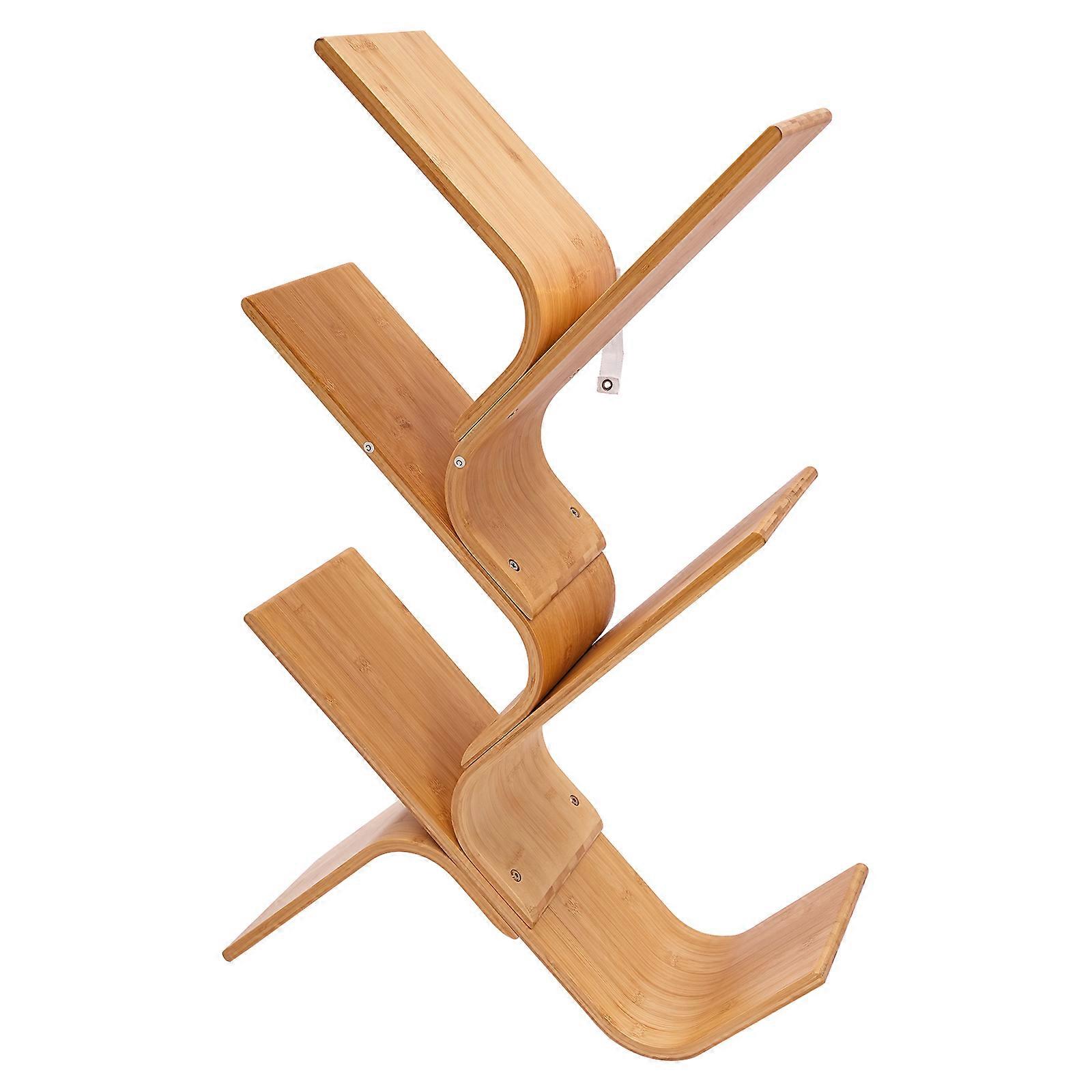 5 Tiers Tree Shape Bookshelf Modern Standing Bookcase