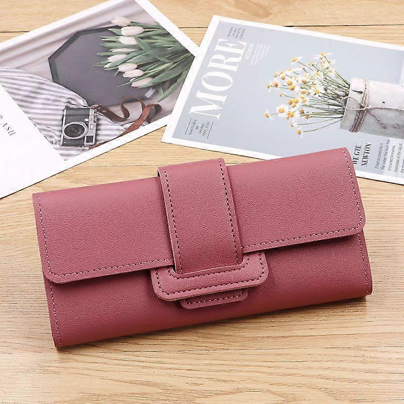 بو محفظة جلدية للنساء نحيف مخلب طويل مصمم ثلاثي الطيات حامل بطاقة الائتمان السيدات المنظم Type8