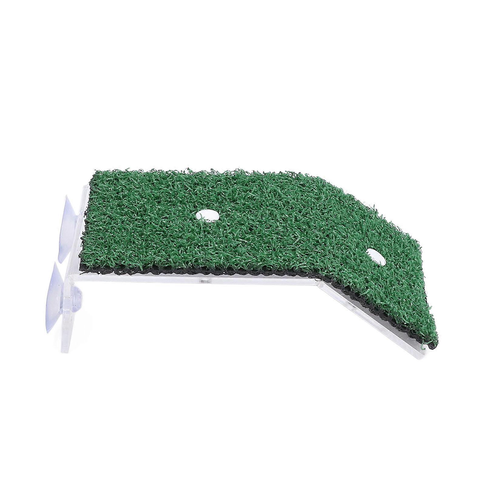 Turtle Basking Platform For Enhanced Fitness, Professional Design With Artificial Grass Turf Offers Non-toxic Pp Plastic Aquarium Turtle Dock,