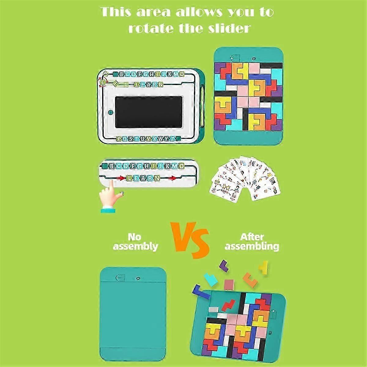 3 in 1 Multifunctional Drawing Board Russian Square Set for Kids Erasable Graffiti Board for Learni