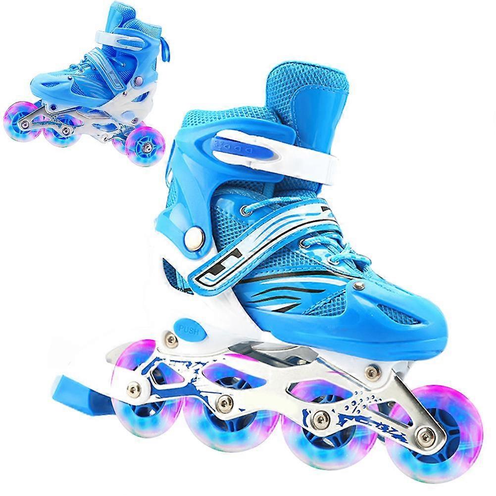 2 in 1 Roller Skates 4 Size Adjustable Roller for Kids and Adults Outdoor Flashing Wheel Skates
