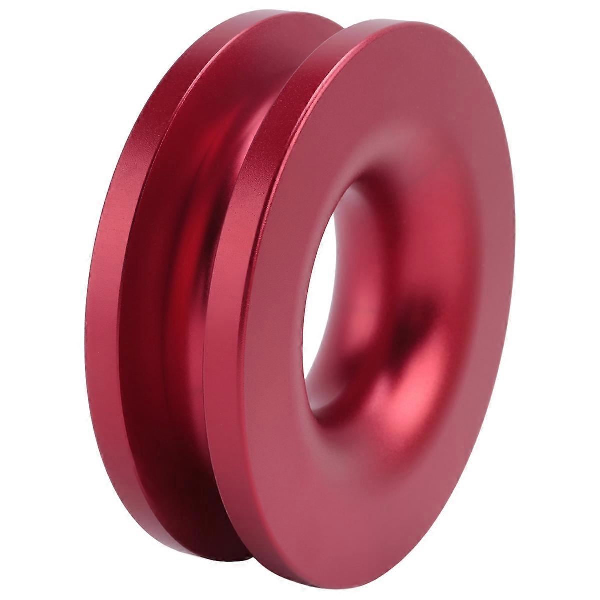 Aluminum RECOVERY RING for 3/8 1/2Inch Synthetic Winch Rope RED