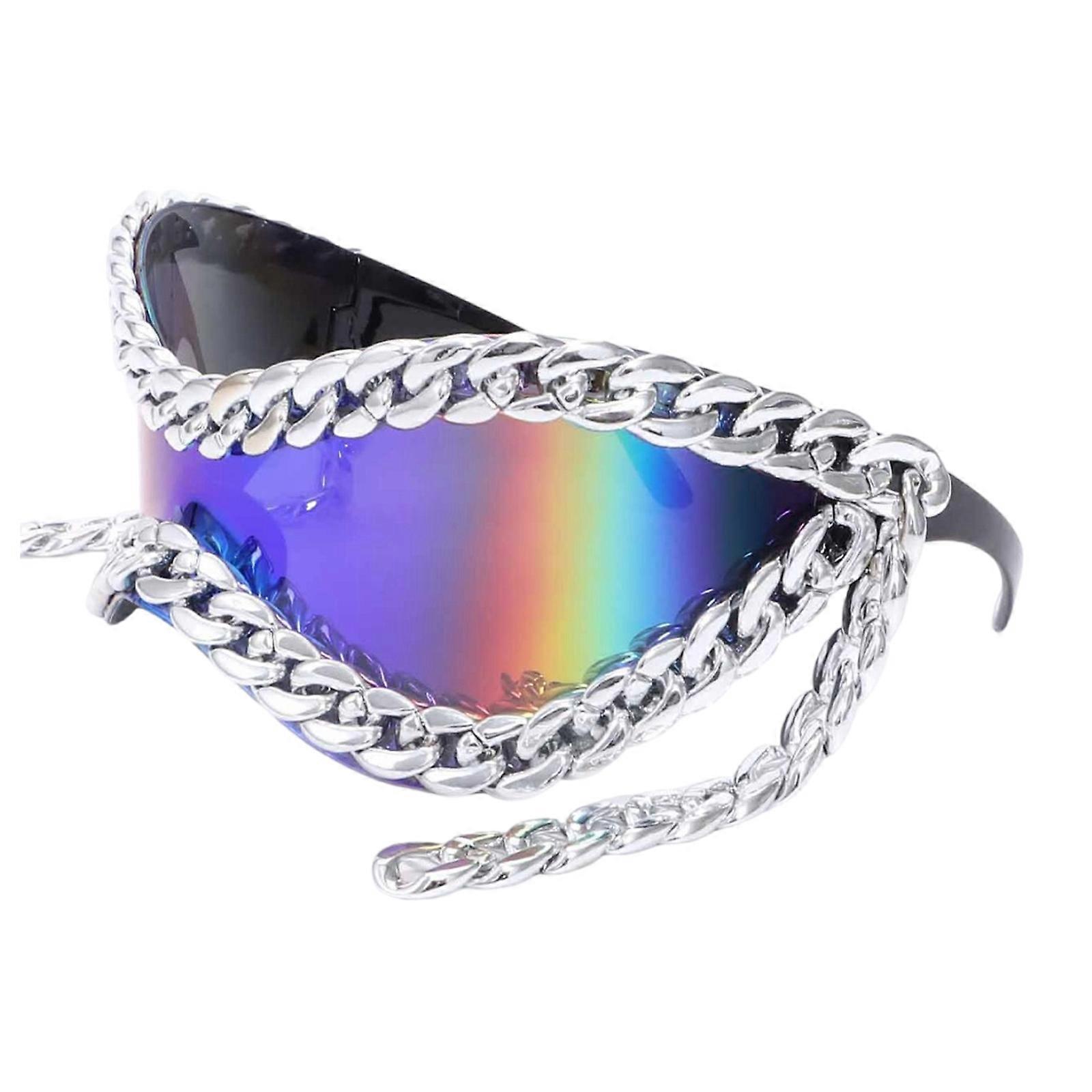 Stylish Women's Sunglasses With Elegant Metal Chain Frame For Various Occasion Daily Use and Punk Party Eye Glasses