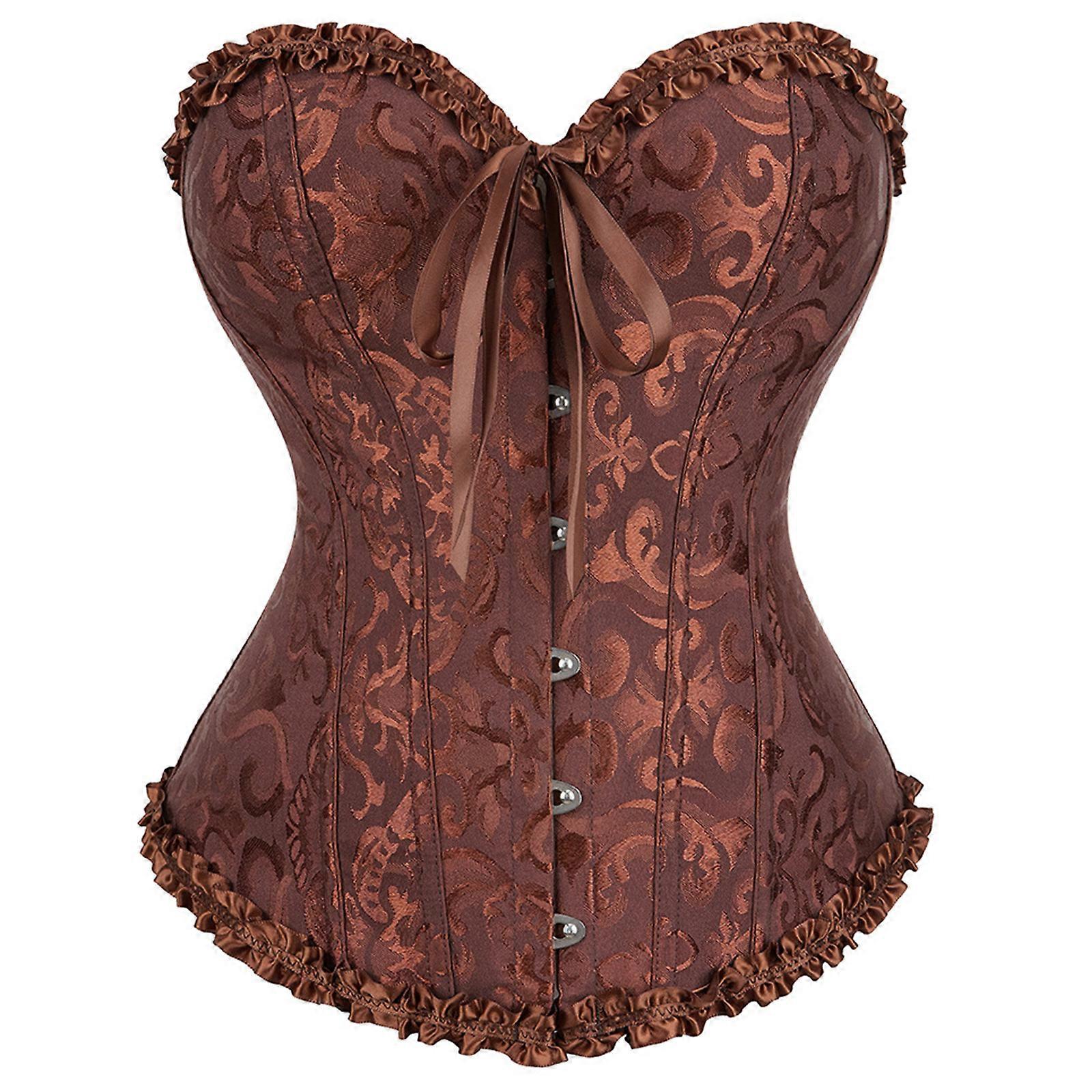 Corset Wide Polyester Fiber Cummerbunds Strap Belts for Women Elastic Tight High Waist Slimming Body Shaping Girdle Belt  Brown S