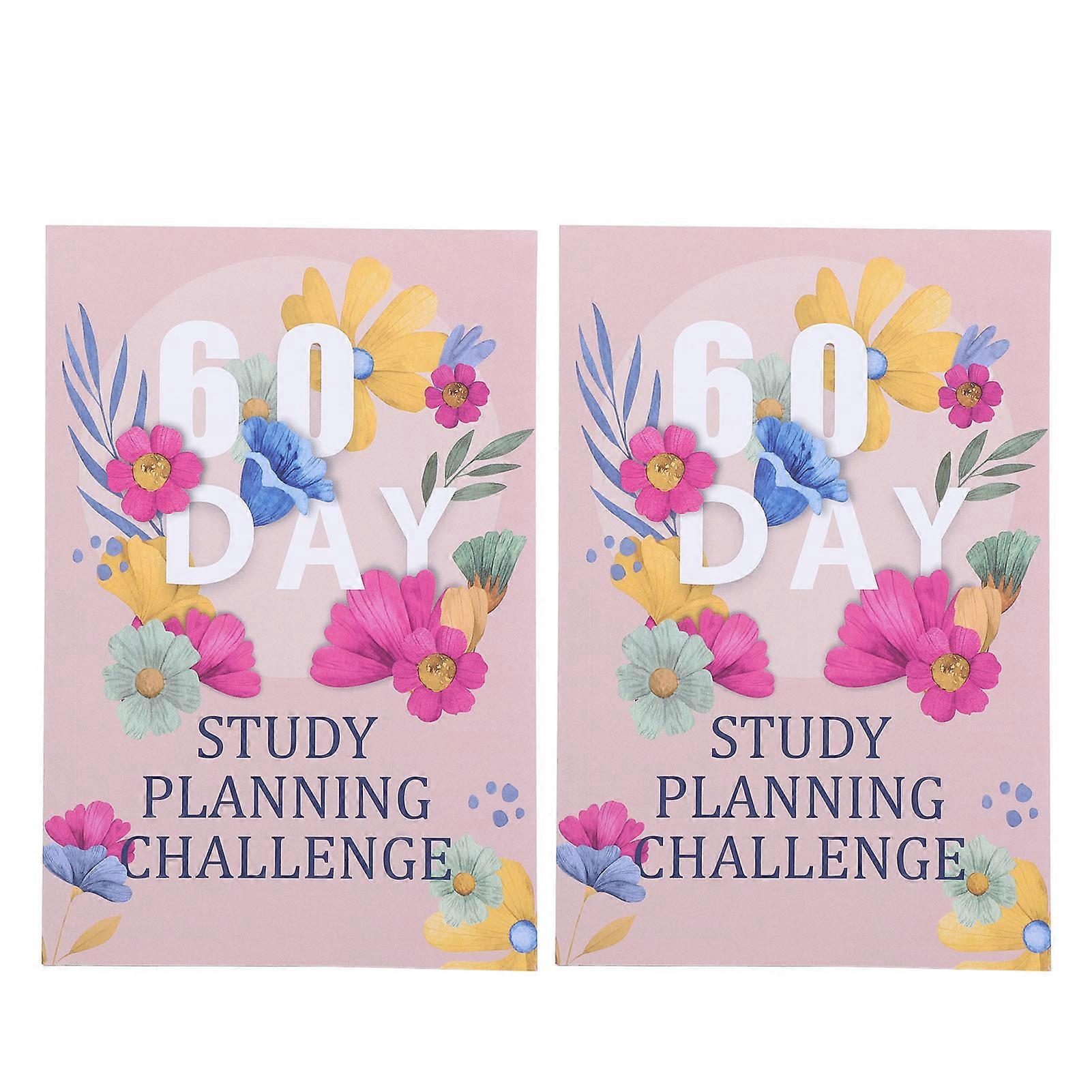 2pcs Notebook 30 Pages Double Sided Horizontal Ruled Journal Notebook for Study Office