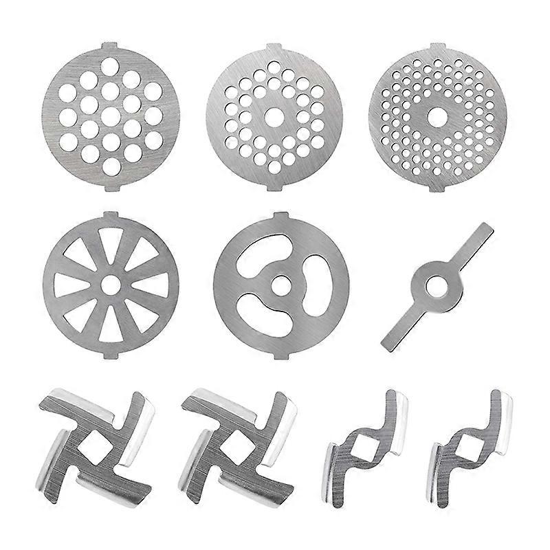 10Pcs Meat Grinder Blades Set, Sausage Ring Food Grinding Blades