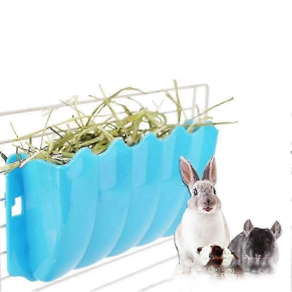 Small animal external grass fixed small pet grass basket grass basin blue