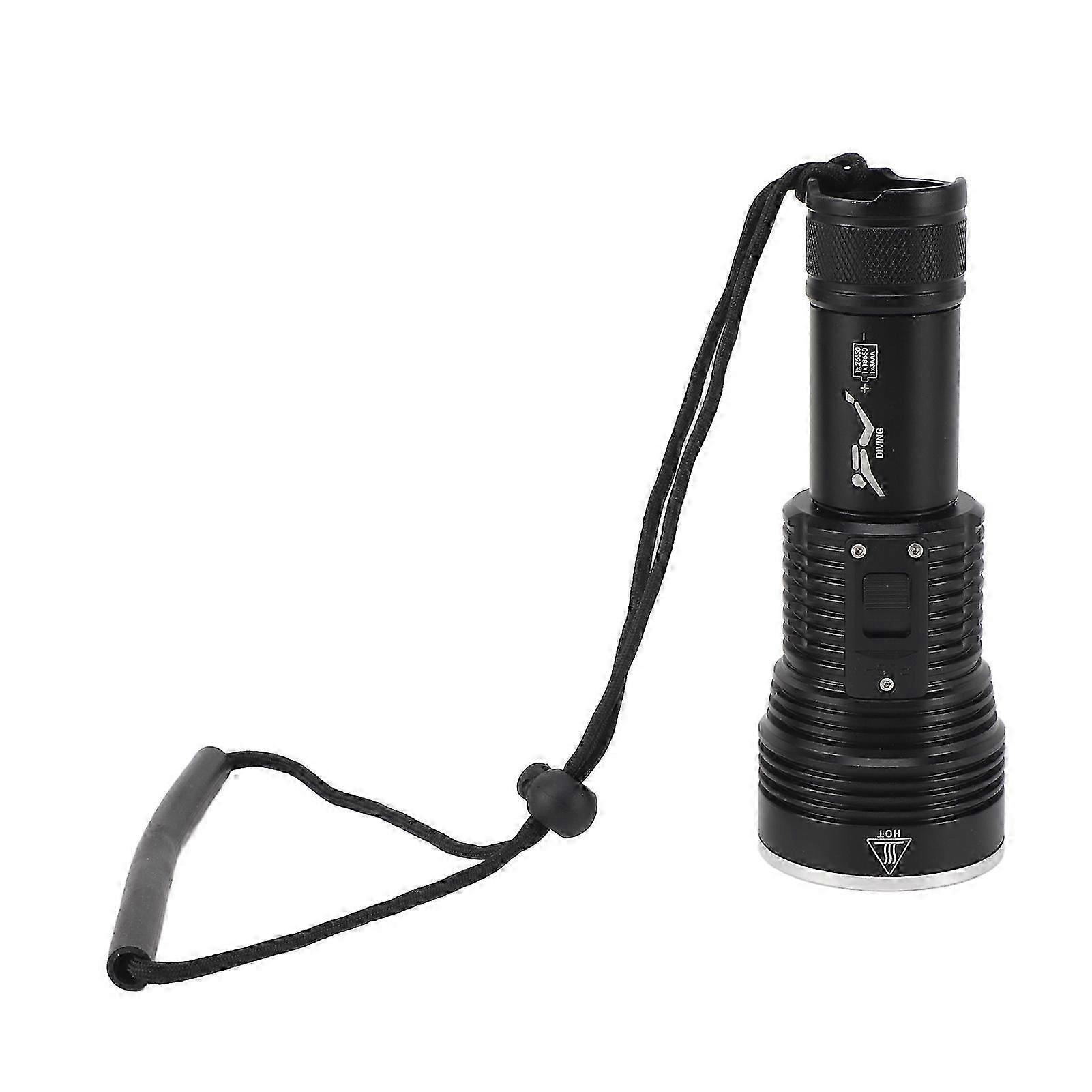 3800LM 100m IPX8 Waterproof Dive Flashlight with 3 Lighting Modes for Underwater Activity