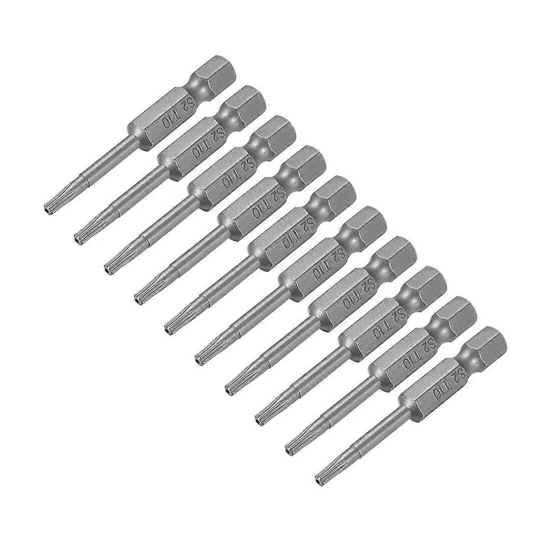 Parts for Machine 50mm Long 1/4' Hex Shank TS10 Torx Security Star Screwdriver Bits 10pcs (#CN-250924-04971)