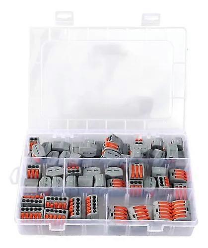Wago 221 レバー ナット 36Pc コンパクト スプライシング ワイヤ コネクタ アソートメント。(16X)221-412、(12X)221-413、(8X)221-415が含まれます