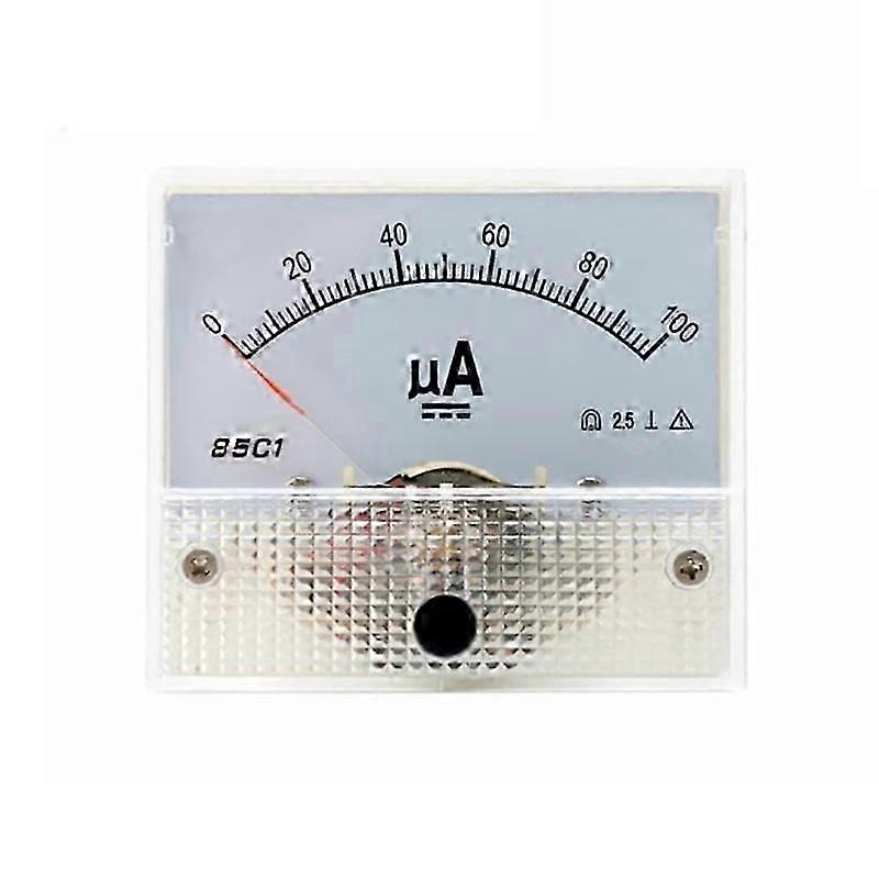 Rectangle Panel Mounted Current Meter Ammeter Tester 50uA 100uA 200uA 500uA