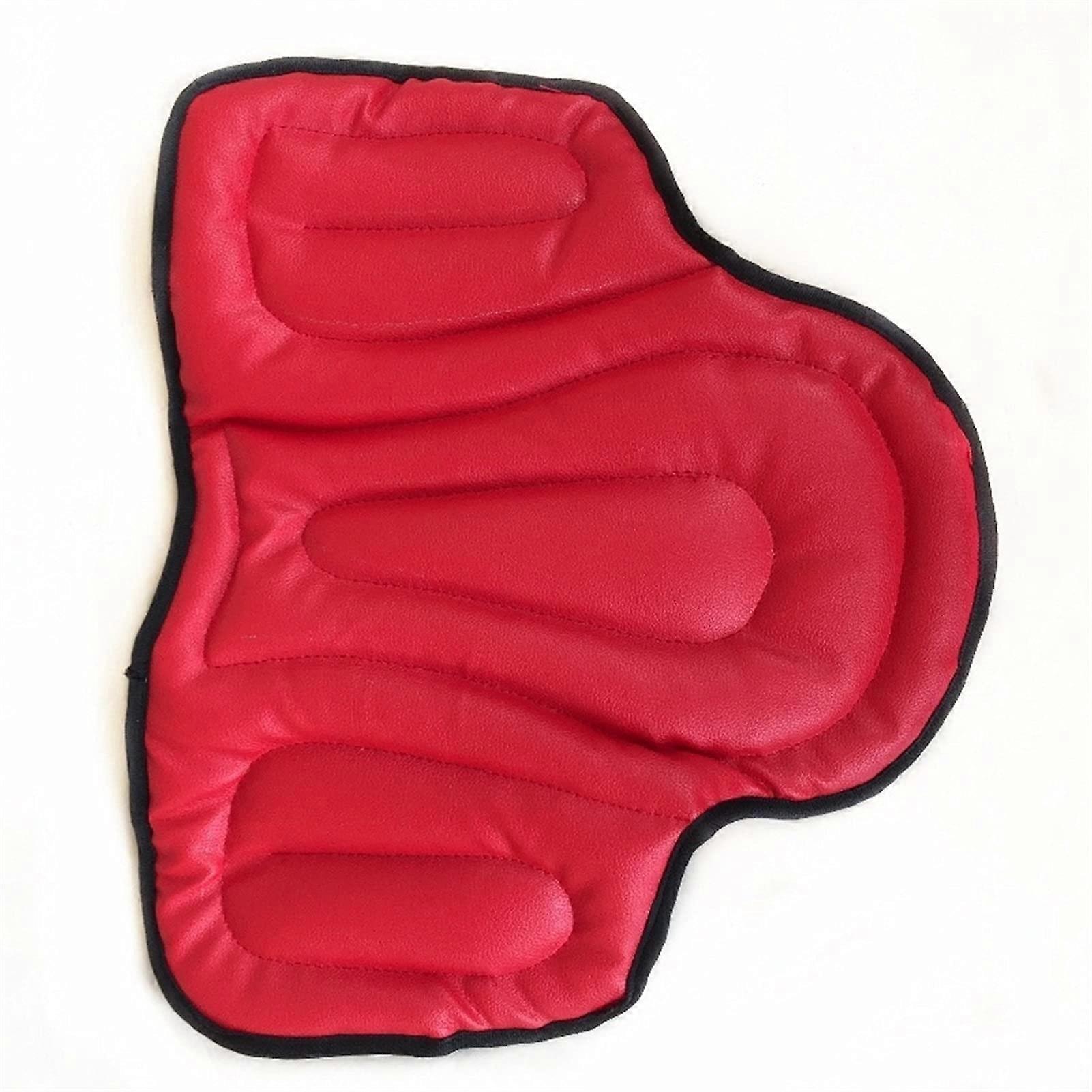 Cowhide Saddle Seat Pad, Soft Cowhide Saddle Pad, Equestrian Riding Saddle Pad, Red Color
