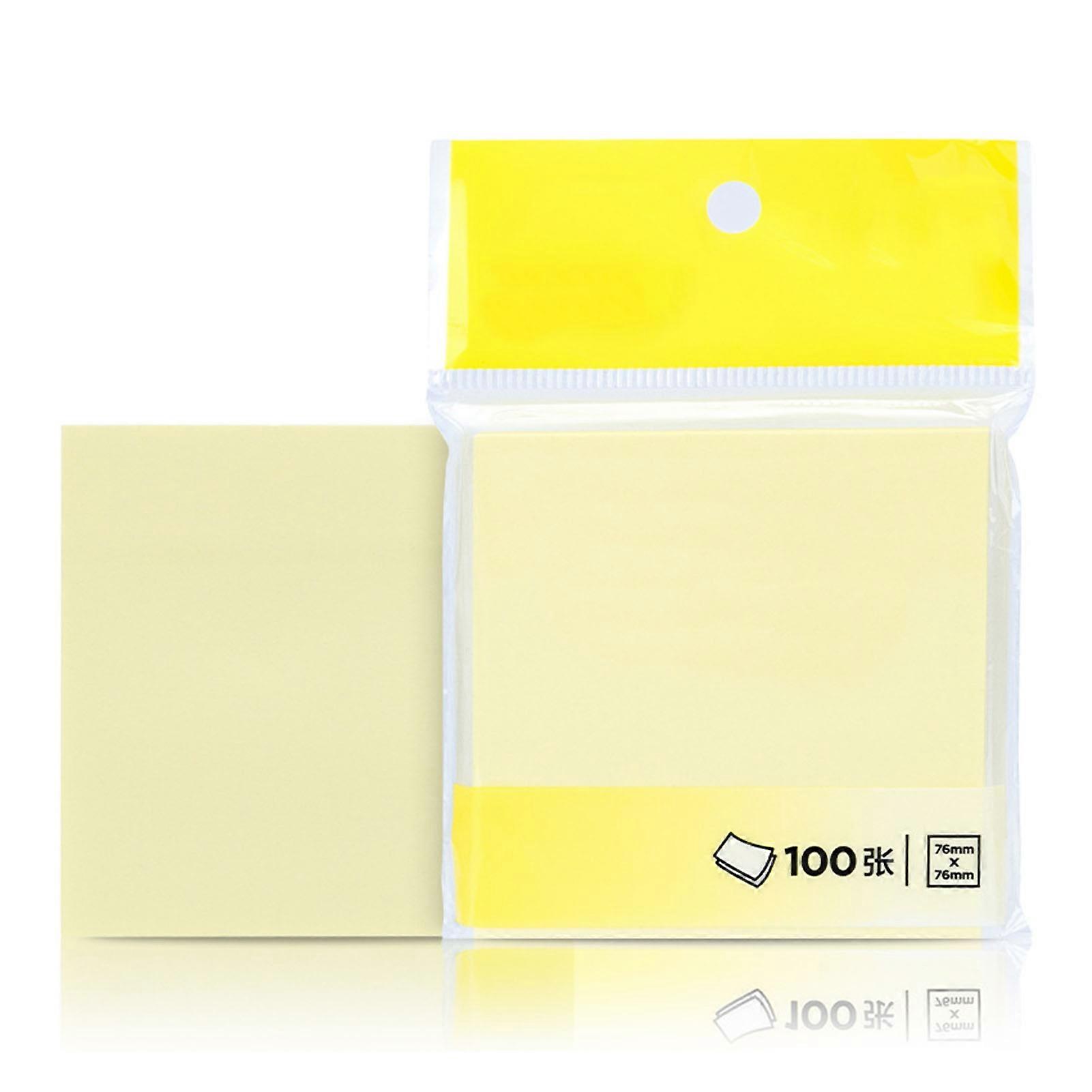 100 Sheets Sticky Notes Repeatable Paste Long Lasting Adhesion Clean Removal Memo Pad for School Office Supplies