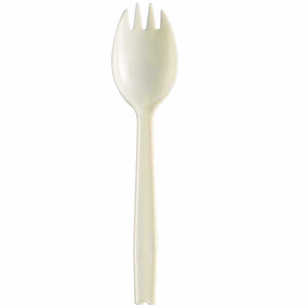 3771207 Disposable Tip Spoons, 6.3 inches (16 cm), Natural, Individually Packaged, Set of 100