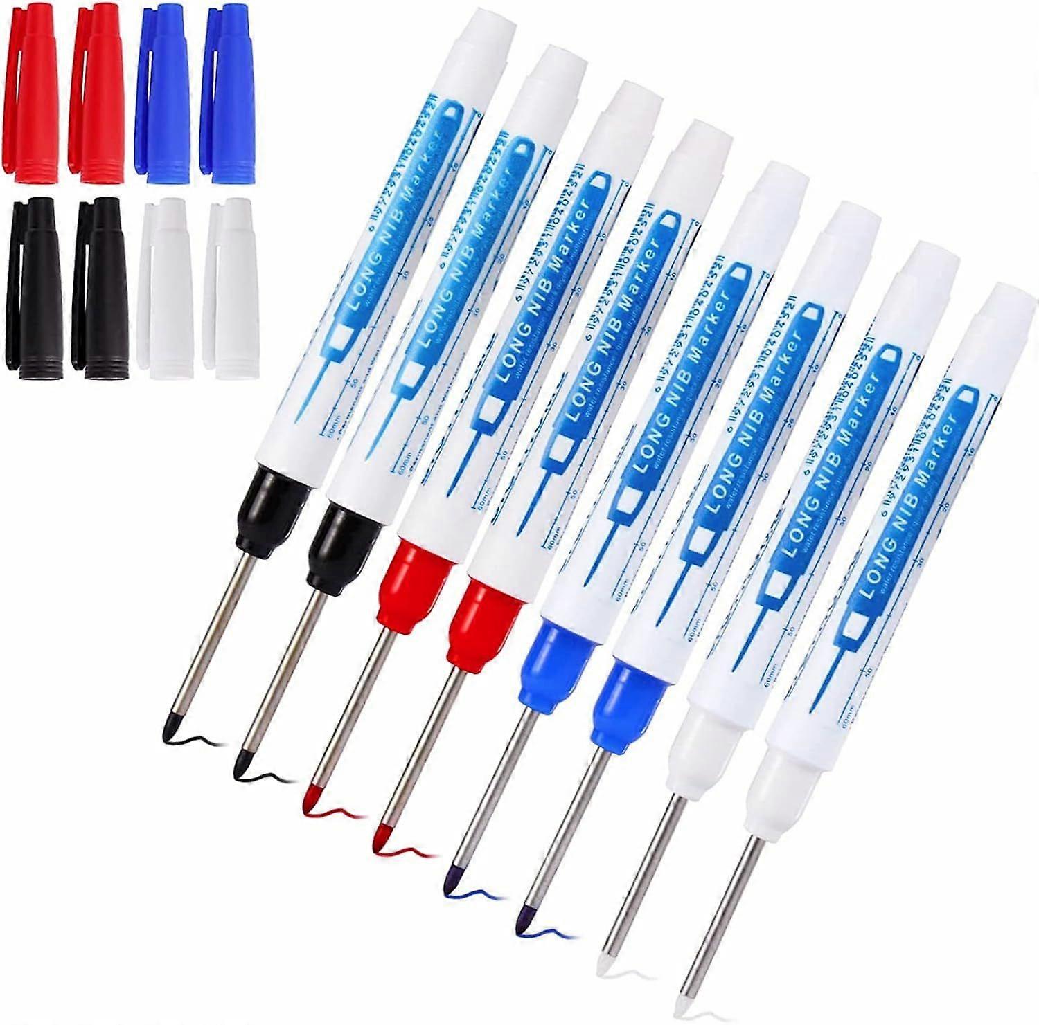 8pcs Construction Pencil Deep Hole Marker Fine Tip Scribing Tools
