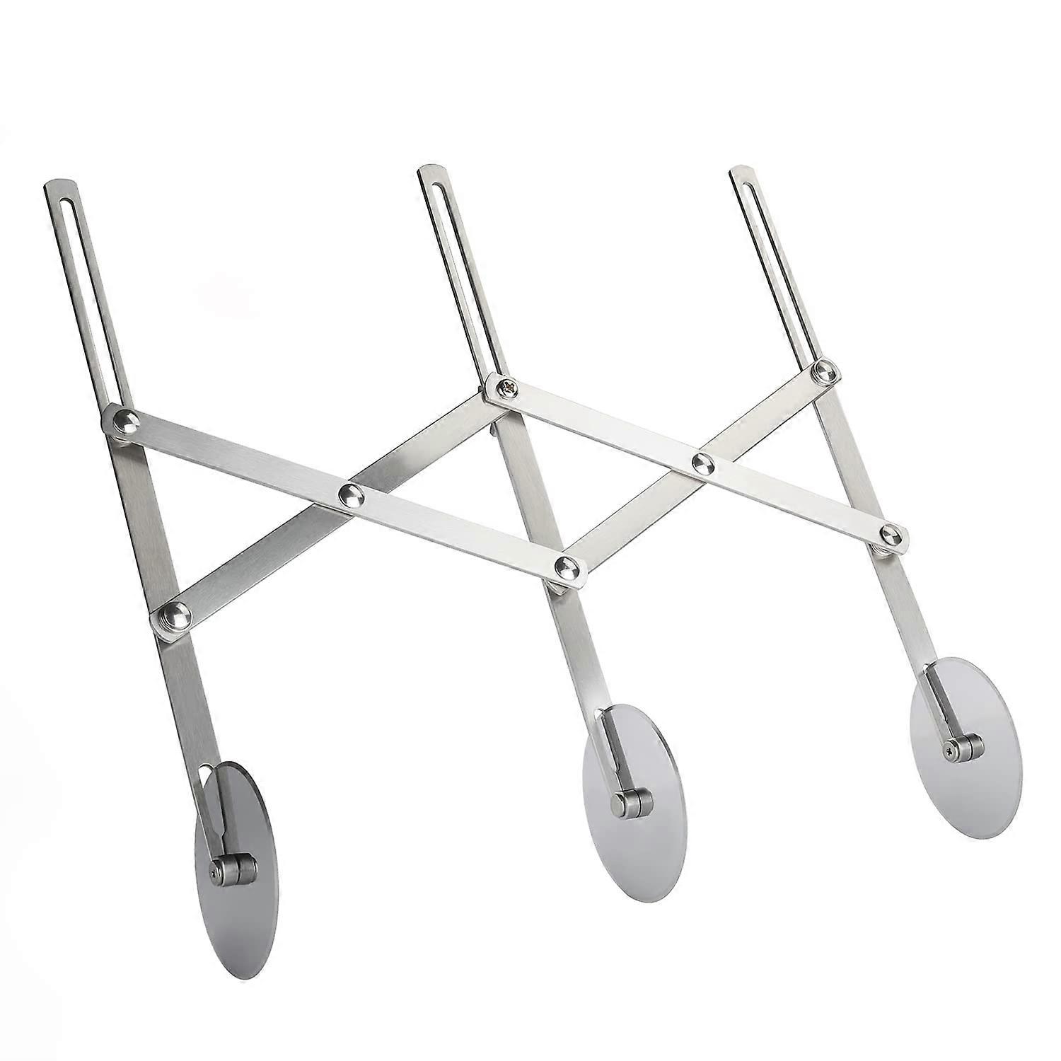 Stainless Steel Pizza Cutter with Ergonomic Handle for Baking, Noodle, and Ravioli Cutting, 14-Inch Size