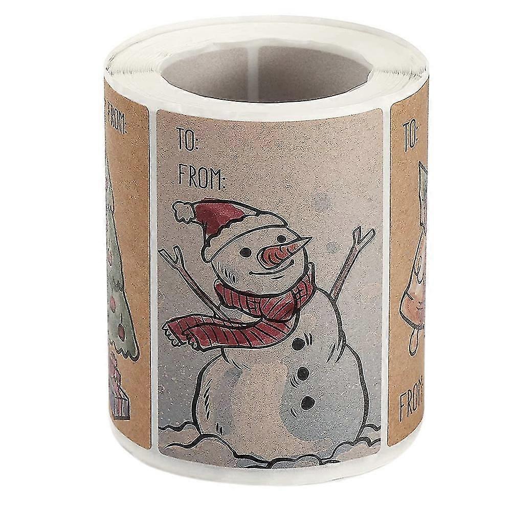 Merry Tags,250 Pcs of 2 x 3 Inch Self-Adhesive Sticker Labels with 6 , Decorative Name Tags