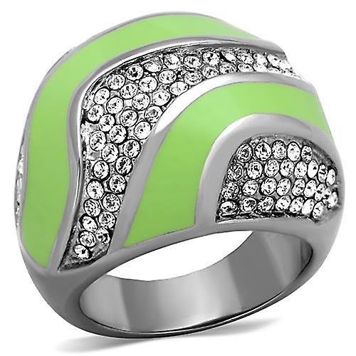Stainless Steel Ring Top GRD Crystal Clear TK1741 for Women Style High