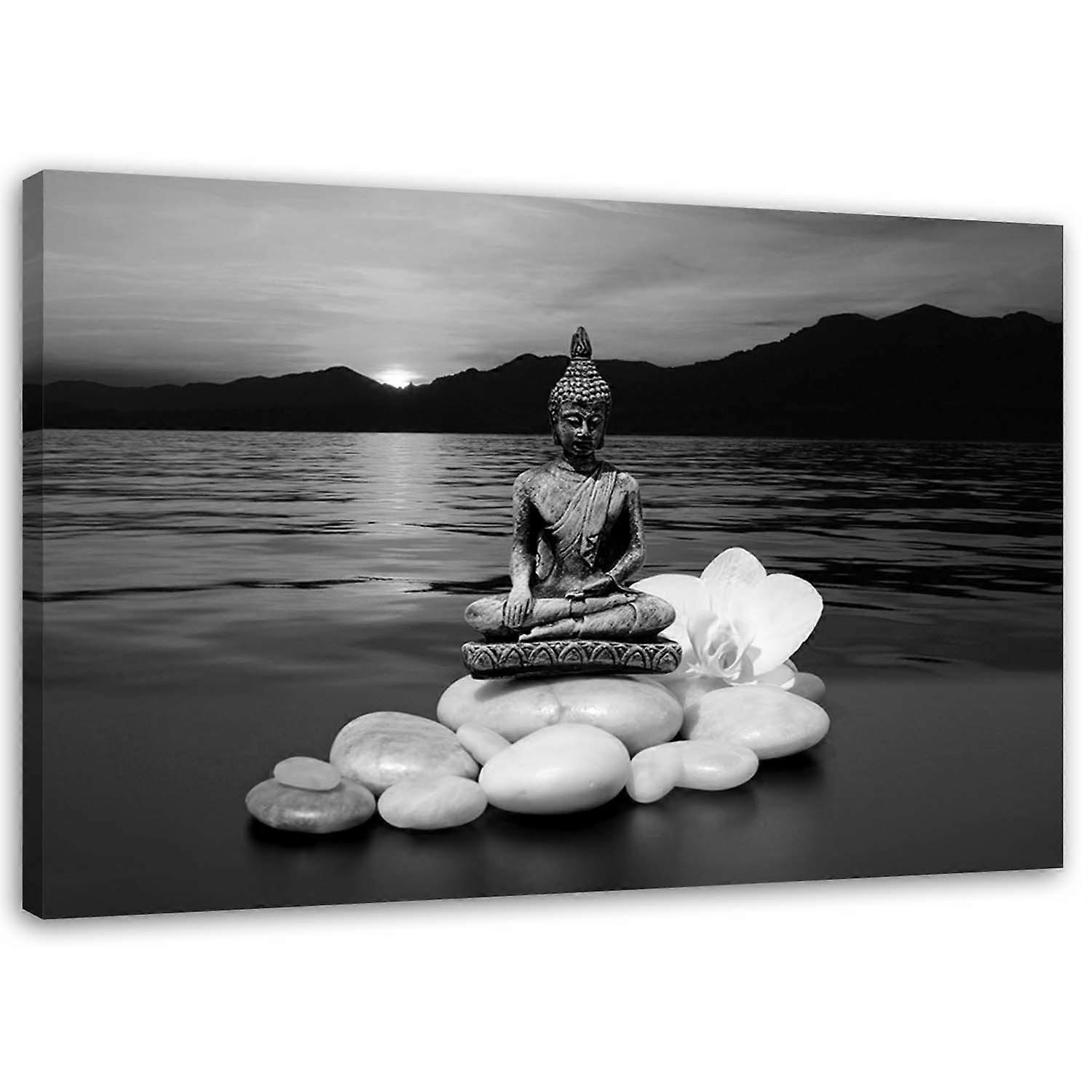 Lienzo Figura de Buda sobre piedras - 60x40