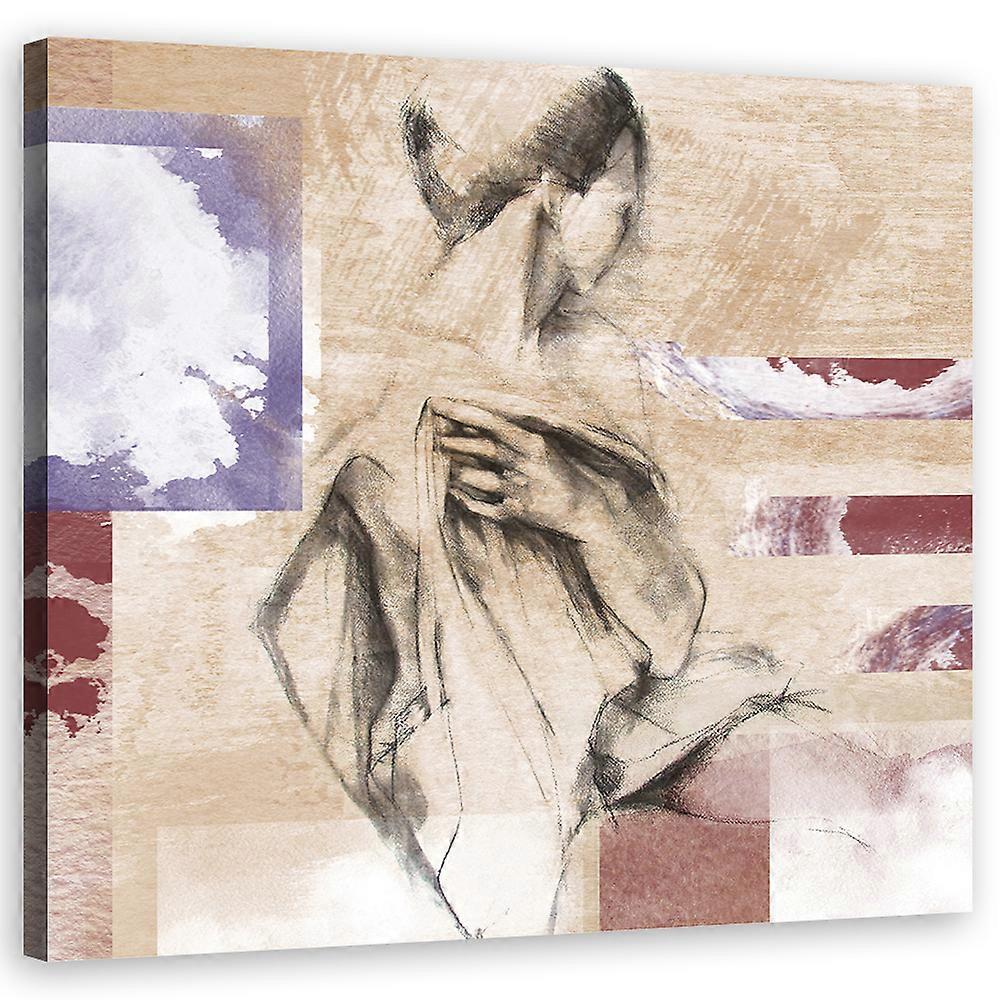 Lienzo, Personas - Beige - 50x50