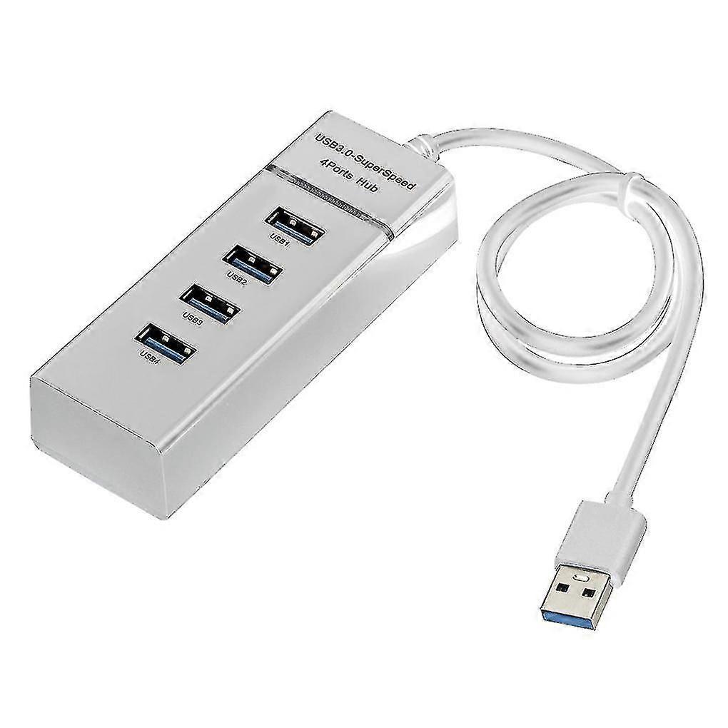 Black/white 4 Port Usb 3 0 Hub Splitter High Speed Hub High Speed Multi Expansion For Desktop Pc Laptop Adapter Usb 3 0 1 To 4 Hub