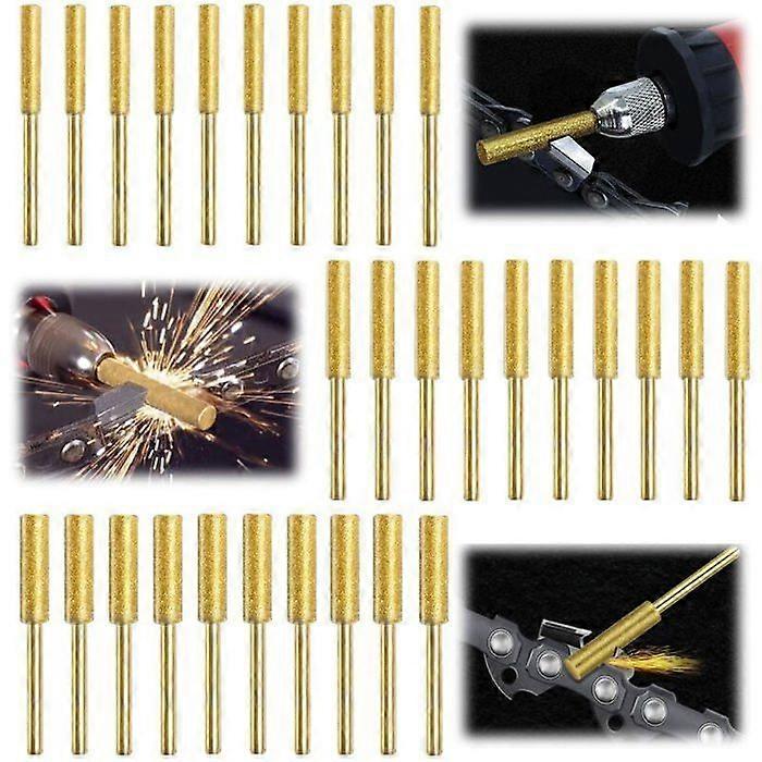 30 Pieces Chainsaw Chain Sharpening Jig, Diamond Chainsaw Chain Sharpener, Chainsaw Chain File