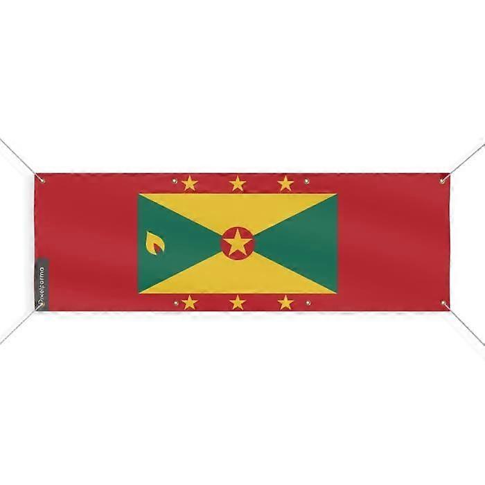 Grenada Flag Banner 8 Grommets 200x600 cm