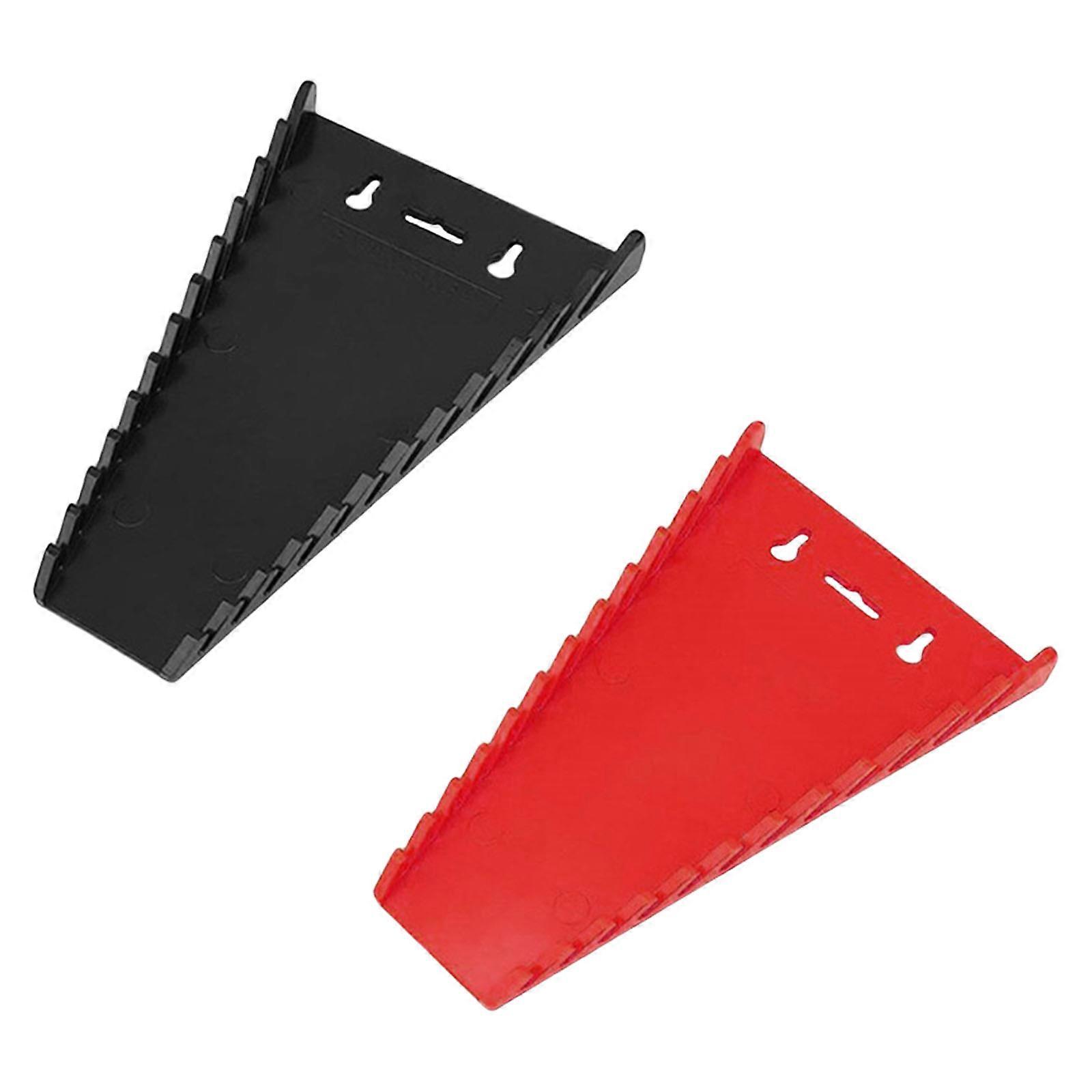 Pack of 2 Magnetic Wrench Organizers for Toolbox Drawer Storage Wrench Set Holder 12 Slot Wrench Rack Holder Tool Trays